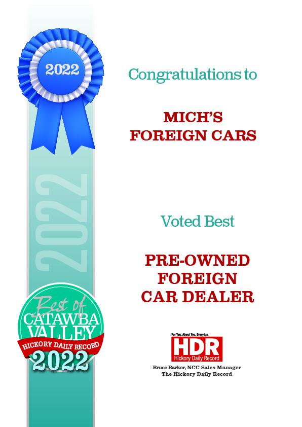 Michs Foreign Cars Award